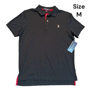 POLO Mens Black cotton classic fit shirt size M NWT